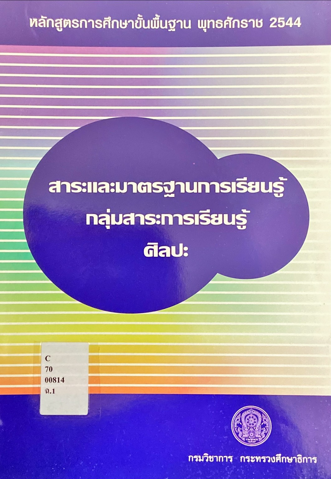 สาระและมาตรฐานการเรียนรู้ กลุ่มสาระการเีรียนรู้ ศิลปะ
