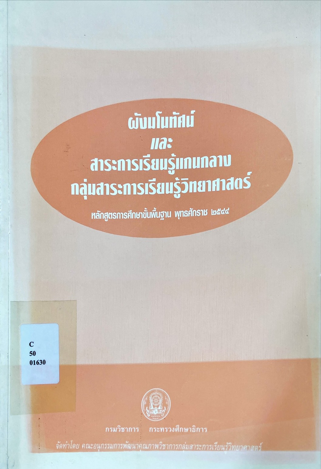 ผังมโนทัศน์ และ สาระการเรียนรู้แกนกลาง กลุ่มสาระการเรียนรู้วิทยาศาสตร์