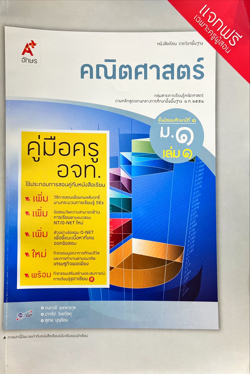 คณิตศาสตร์ ม.1 เล่ม 1 : หนังสือเรียนรายวิชาพื้นฐาน คู่มือครู