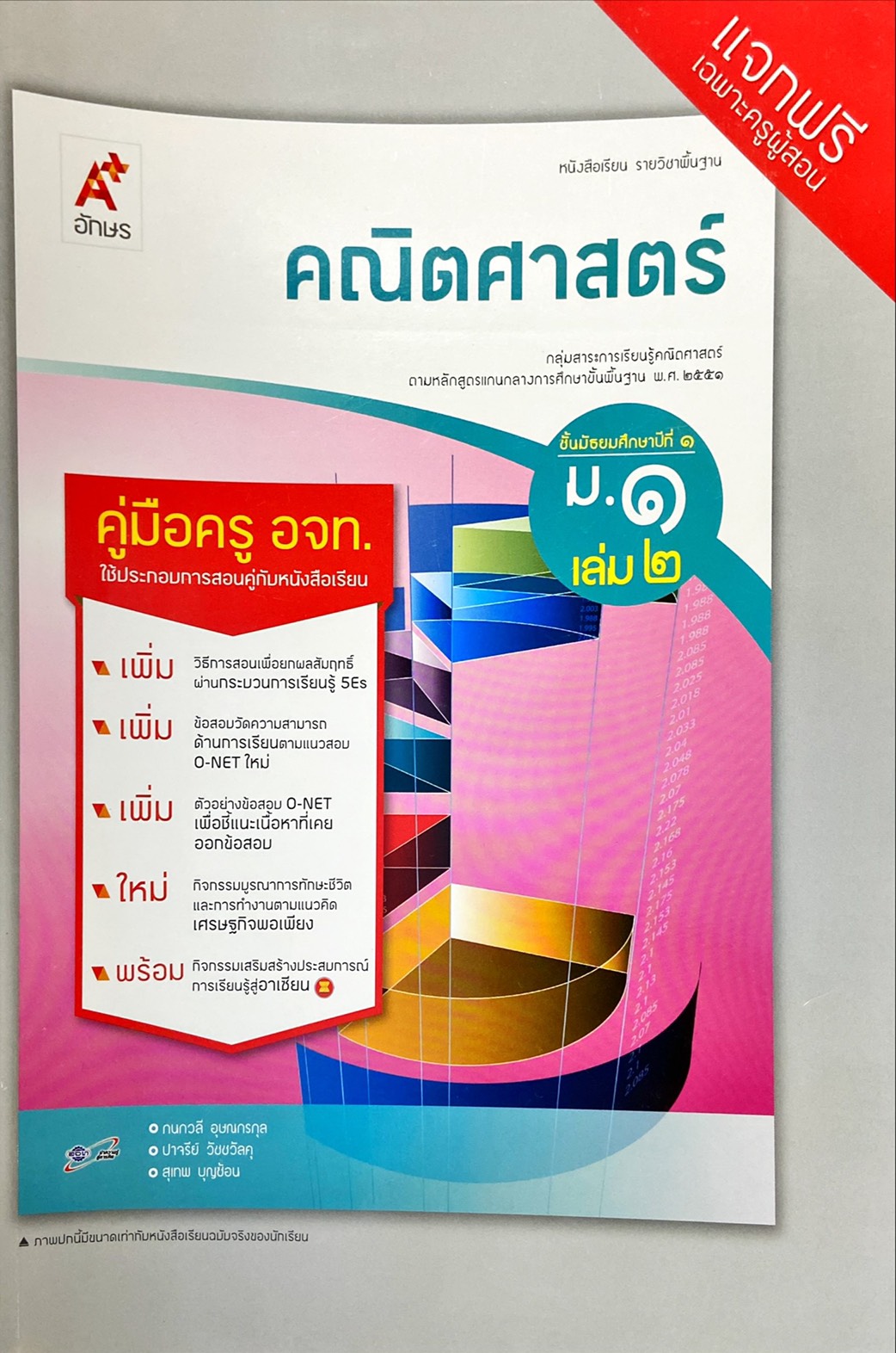  คณิตศาสตร์ ม.1 เล่ม 2 : หนังสือเรียนรายวิชาพื้นฐาน คู่มือครู