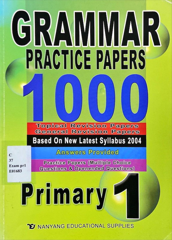 Grammar Practice papers 1000 Primary 1