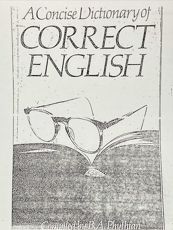 A concise dictionary of correct english (copy)